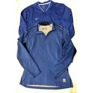 Nike Blue Dri-Fit,  Pro Hyper warm Combat Shirt Blue Dri-Fit BUNDLE, SIZE-XL